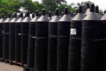 Công nghệ làm móng bằng phễu nhựa đổ bể tông không dùng cọc an toàn, tiết kiệm chi phí.